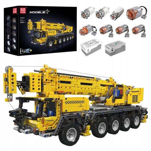 MOULD KING 17047 POJAZD Z DŹWIGIEM MECHANICAL CRANE C+ | 2688 EL.