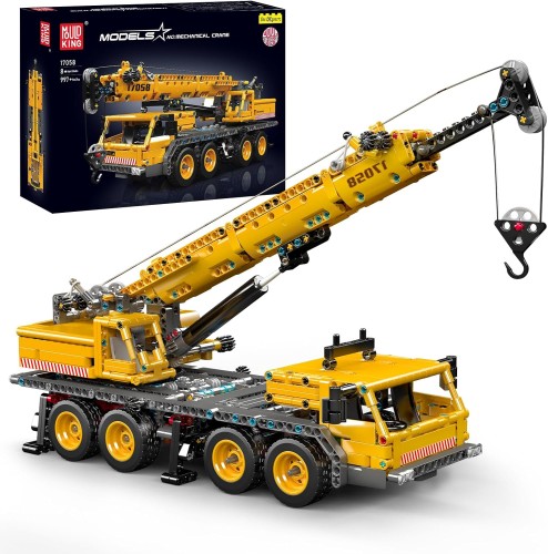 MOULD KING 17058 CIĘŻARÓWKA Z DŹWIGIEM MOBILE CRANE | 997 EL.