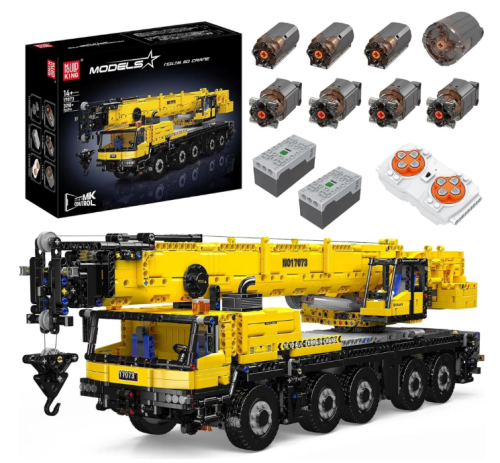 MOULD KING 17073 CIĘŻARÓWKA Z DŹWIGIEM CRANE LTM 1110 | 3218 EL.