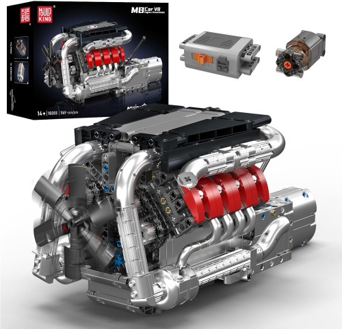 KLOCKI MOULD KING 10203 SILNIK MERCEDES-BENZ V8 ENGINE &amp; GEARBOX | 1169 EL.