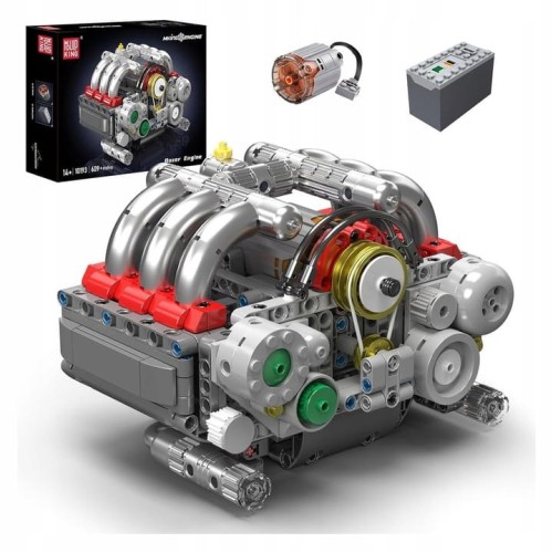 KLOCKI MOULD KING 10193 SILNIK PORSHE BOXER FLAT-6 ENGINE | 609 EL.