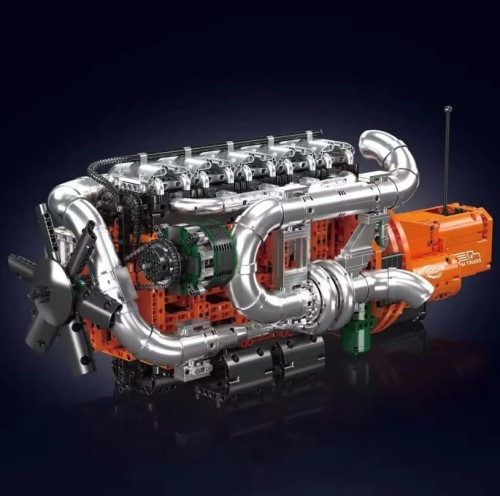 KLOCKI MOULD KING 10200 SILNIK RZĘDOWY CIĘŻARÓWKA TIR &amp; GEARBOX | 3236 EL.