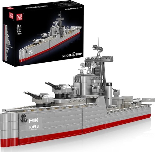 KLOCKI MOULD KING 10133 STATEK OKRĘT BATTLE DESTROYER | 1815 EL.
