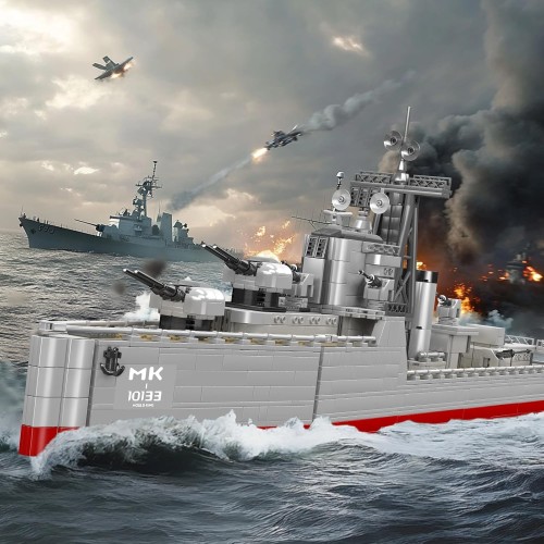 KLOCKI MOULD KING 10133 STATEK OKRĘT BATTLE DESTROYER | 1815 EL.