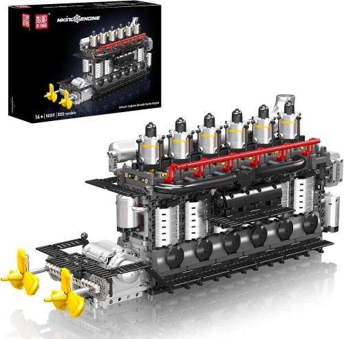 Klocki Mould King 10209 Silnik Lotniskowca Sześciocylindrowy | 3222 el.