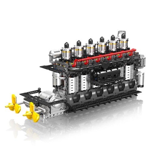 Klocki Mould King 10209 Silnik Lotniskowca Sześciocylindrowy | 3222 el.