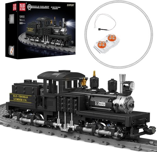 Klocki Mould King 12032S Pociąg Lokomotywa Parowa Shay | 880 el.