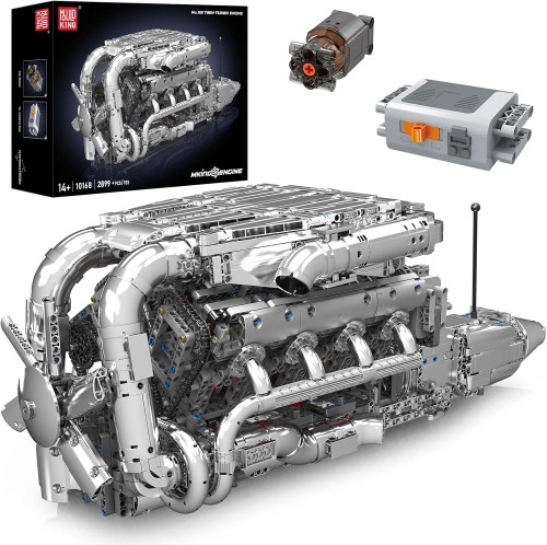 KLOCKI MOULD KING 10168  SILNIK V8 TWIN-TURBO ENGINE_1