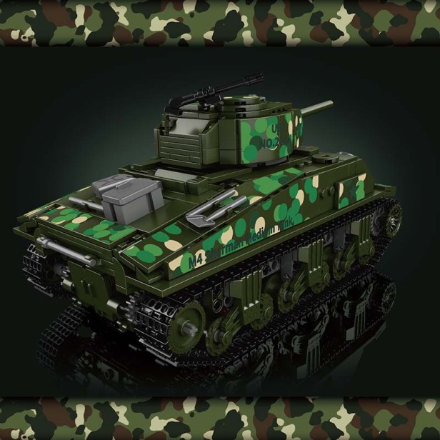 MOULD KING 20024 CZOŁG M4 SHERMAN | 961 EL.