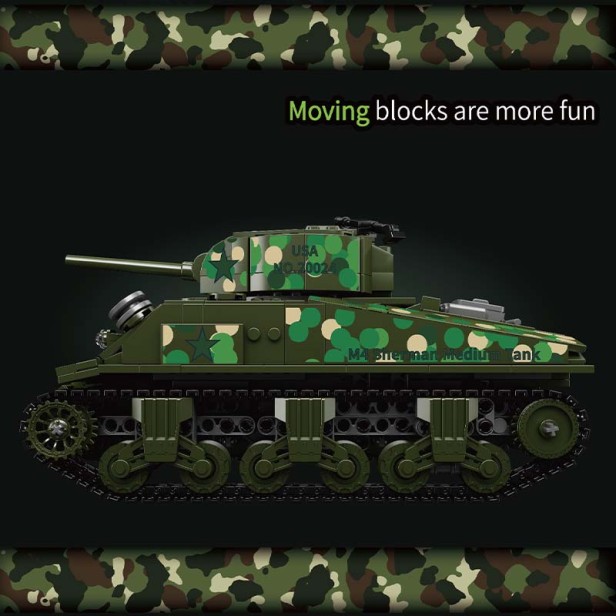 MOULD KING 20024 CZOŁG M4 SHERMAN | 961 EL.