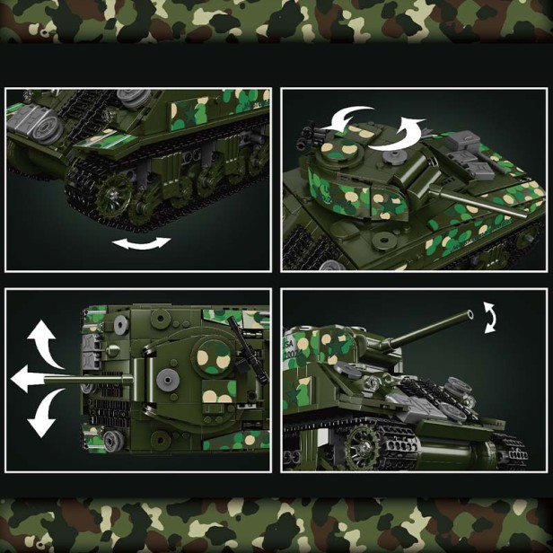 MOULD KING 20024 CZOŁG M4 SHERMAN | 961 EL.