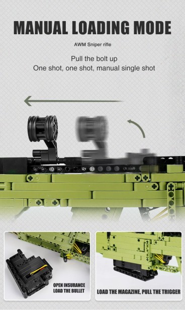 MOULD KING 14010 KARABIN AWM SNIPER RIFLE | 1628EL.