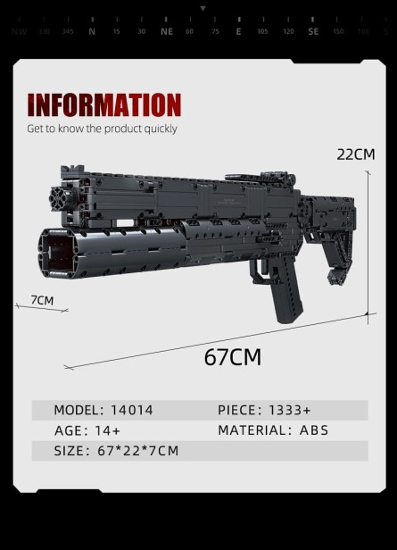 MOULD KING 14014 KARABIN GRENADE GUN | 1333 EL.