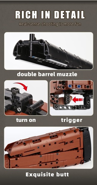 MOULD KING 14016S DOUBLE-BARRELED SHOT GUN | 1015 EL.