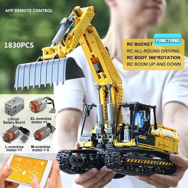 MOULD KING 13112 KOPARKA MECHANICAL DIGGER | 1830 EL.