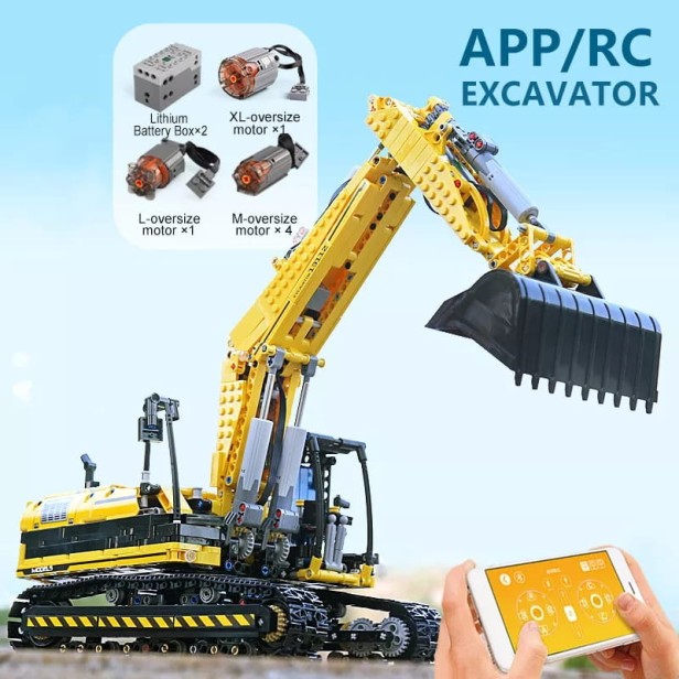 MOULD KING 13112 KOPARKA MECHANICAL DIGGER | 1830 EL.