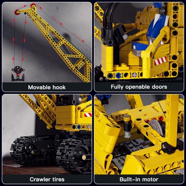 MOULD KING 17001 DŹWIG GĄSIENICOWY CRAWLER CRANE | 1205 EL.