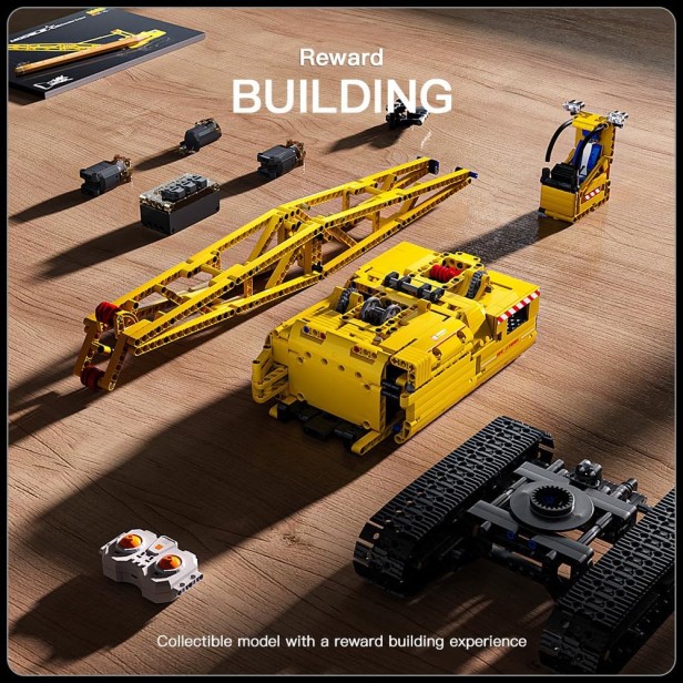 MOULD KING 17001 DŹWIG GĄSIENICOWY CRAWLER CRANE | 1205 EL.