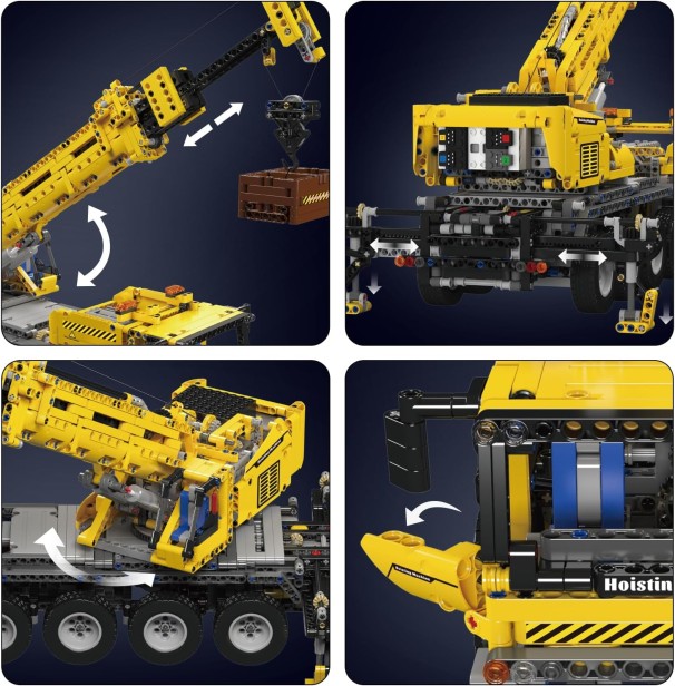 MOULD KING 17047 POJAZD Z DŹWIGIEM MECHANICAL CRANE C+ | 2688 EL.