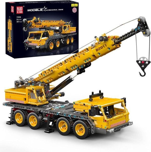 MOULD KING 17058 CIĘŻARÓWKA Z DŹWIGIEM MOBILE CRANE | 997 EL.