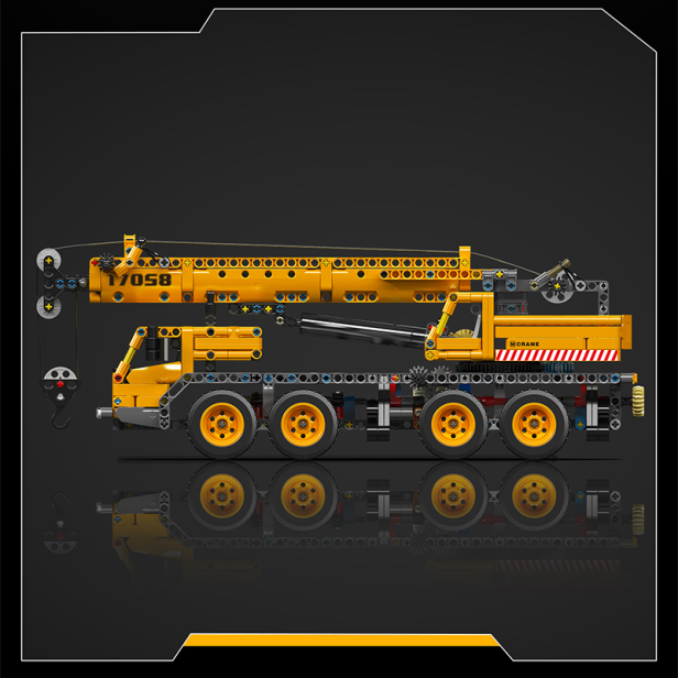 MOULD KING 17058 CIĘŻARÓWKA Z DŹWIGIEM MOBILE CRANE | 997 EL.