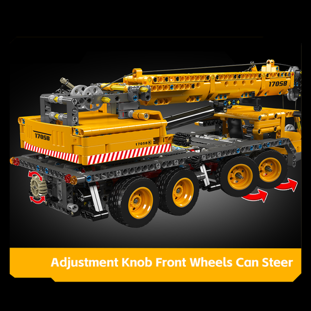MOULD KING 17058 CIĘŻARÓWKA Z DŹWIGIEM MOBILE CRANE | 997 EL.
