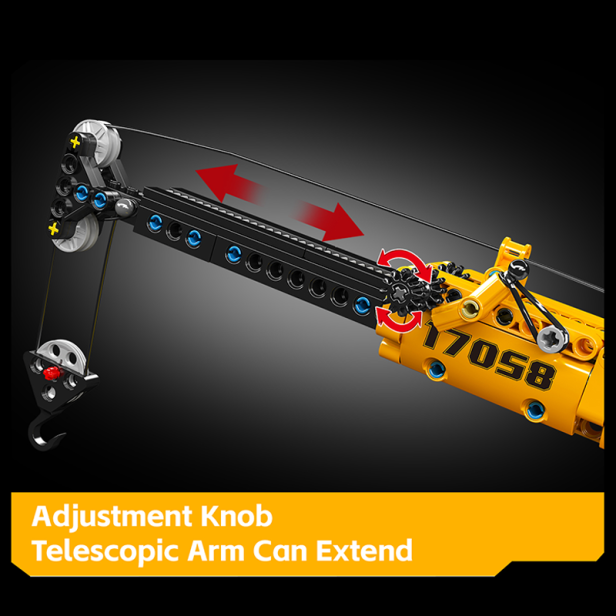 MOULD KING 17058 CIĘŻARÓWKA Z DŹWIGIEM MOBILE CRANE | 997 EL.