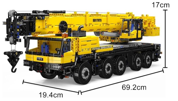 MOULD KING 17073 CIĘŻARÓWKA Z DŹWIGIEM CRANE LTM 1110 | 3218 EL.