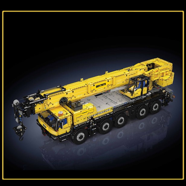 MOULD KING 17073 CIĘŻARÓWKA Z DŹWIGIEM CRANE LTM 1110 | 3218 EL.