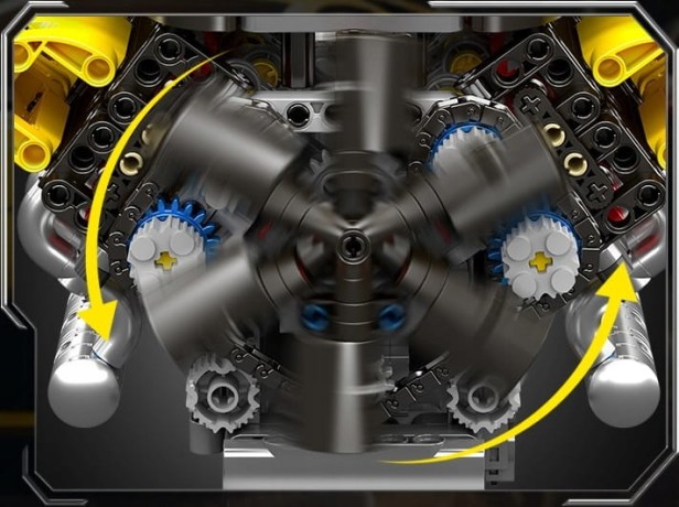 MOULD KING 10202 SILNIK LAMBORGHINI V12 ENGINE &amp; GEARBOX | 1260 EL.