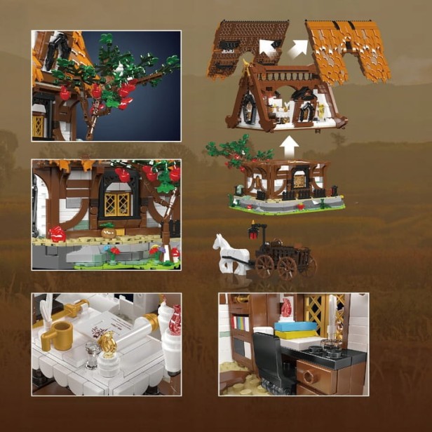 MOULD KING 16054 CHATA Z BALI LOG CABIN | 2192 EL.