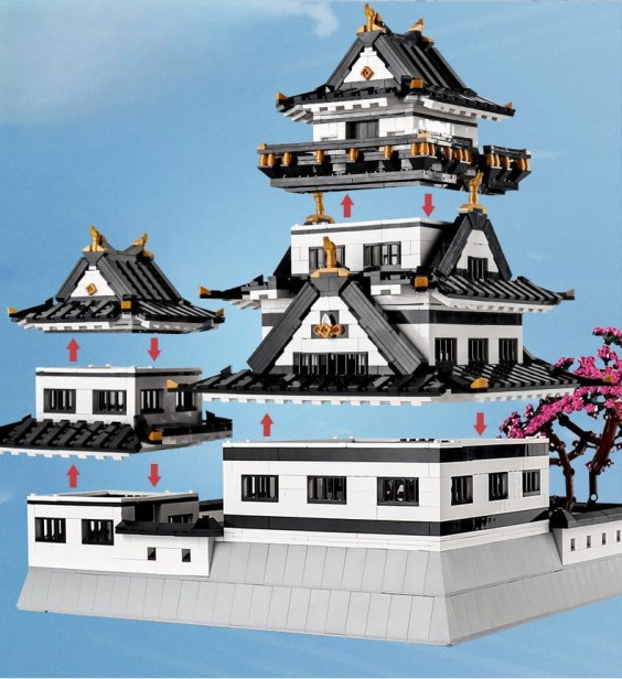 MOULD KING 22006 JAPOŃSKI ZAMEK HIMEJO HIMEJI-JO CASTLE | 3086 EL.