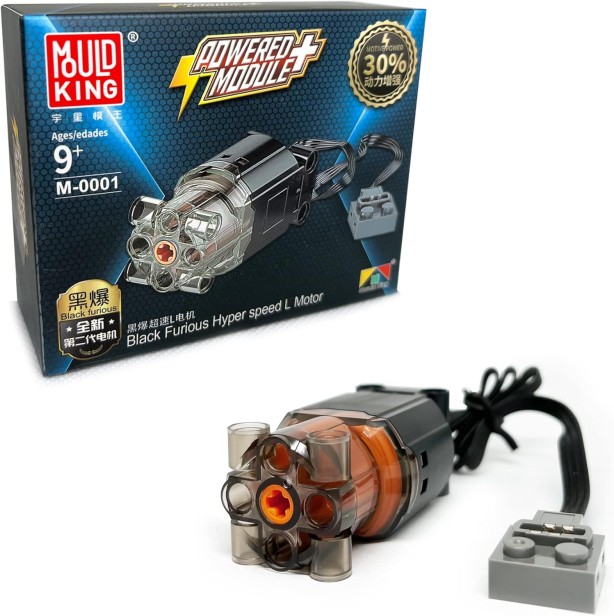 MOULD KING M-0001 SILNIK ELEKTRYCZNY BLACK FURIOUS L-MOTOR POWER FUNCTIONS