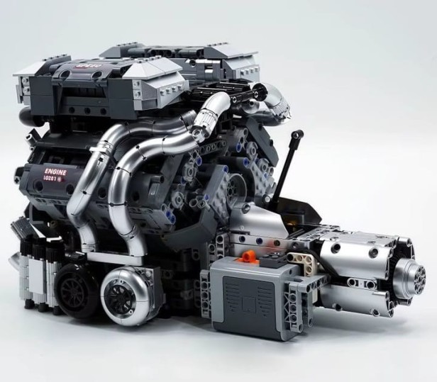 KLOCKI MOULD KING 10201 SILNIK BUGATTI W16 ENGINE &amp; GERABOX | 2024 EL.