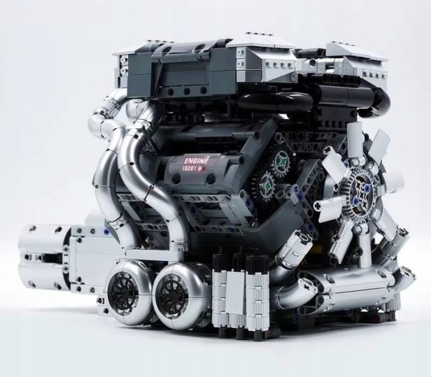 KLOCKI MOULD KING 10201 SILNIK BUGATTI W16 ENGINE &amp; GERABOX | 2024 EL.