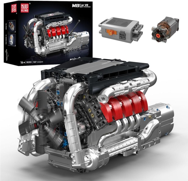 KLOCKI MOULD KING 10203 SILNIK MERCEDES-BENZ V8 ENGINE &amp; GEARBOX | 1169 EL.