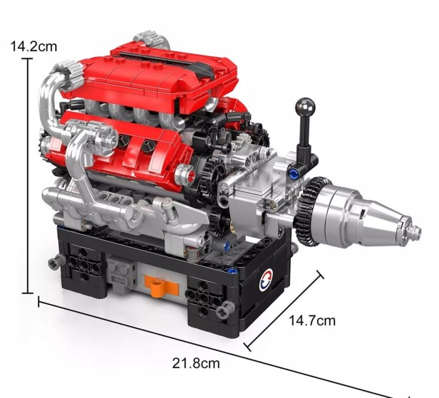 KLOCKI MOULD KING 10204 SILNIK FERRARI V8 ENGINE | 750 EL.
