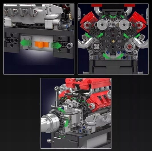 KLOCKI MOULD KING 10204 SILNIK FERRARI V8 ENGINE | 750 EL.