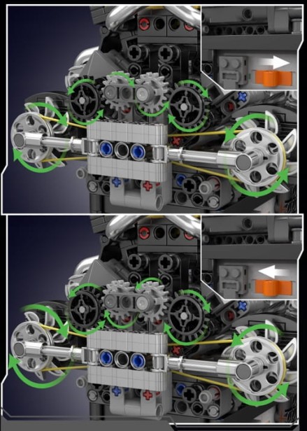 KLOCKI MOULD KING 10207 SILNIK PAGANI V8 ENGINE | 761 EL.