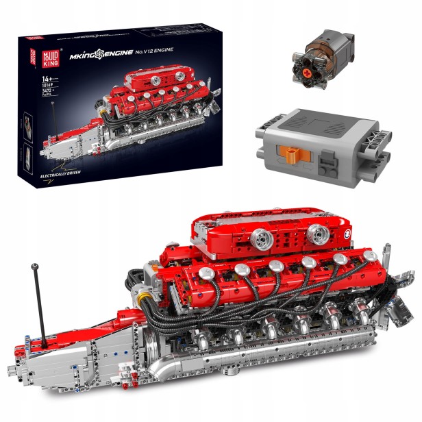 KLOCKI MOULD KING 10169 SILNIK FERRARI 812 SUPERFAST &amp; GEARBOX | 3472 EL.
