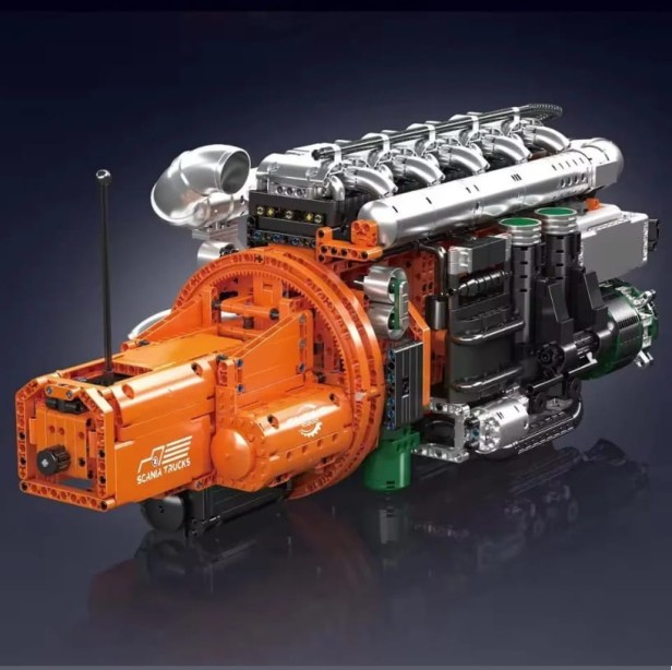 KLOCKI MOULD KING 10200 SILNIK RZĘDOWY CIĘŻARÓWKA TIR &amp; GEARBOX | 3236 EL.