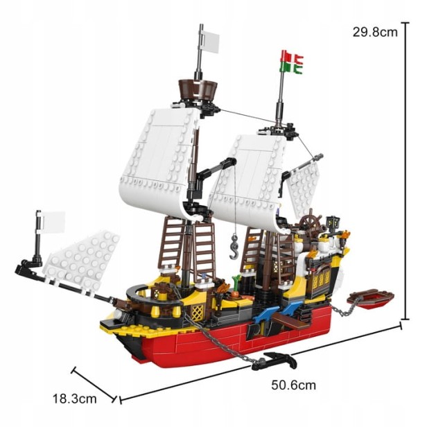 KLOCKI MOULD KING 10137 STATEK PIRACKI REDBEARD'S REVENGE | 928 EL.
