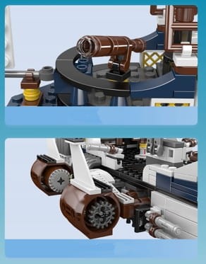 KLOCKI MOULD KING 10147 LATAJĄCY STATEK PIRACKI SAVIOR SPACESHIP | 1281 EL.