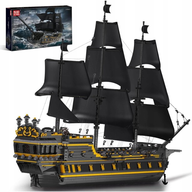 KLOCKI MOULD KING 13186 STATEK PIRACKI CZARNA PERŁA BLACK PEARL II | 5266 EL.