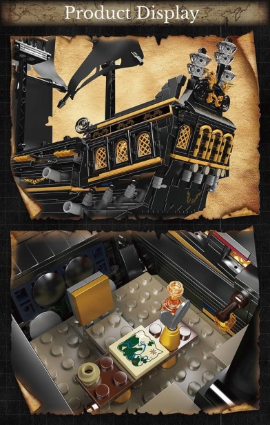 KLOCKI MOULD KING 13199 STATEK PIRACKI CZARNA PERŁA BLACK PEARL | 3180 EL.