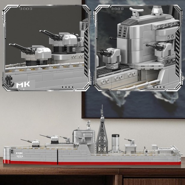 KLOCKI MOULD KING 10133 STATEK OKRĘT BATTLE DESTROYER | 1815 EL.