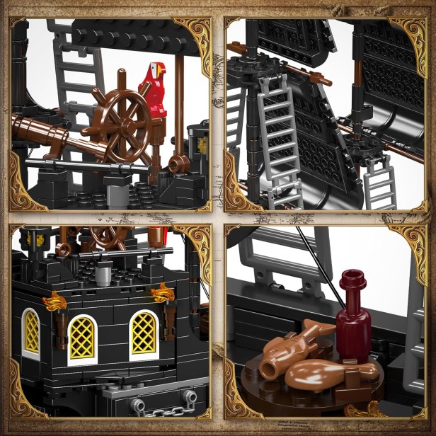 KLOCKI MOULD KING 10195 STATEK CZARNA PERŁA BLACK PEARL III | 932 EL.