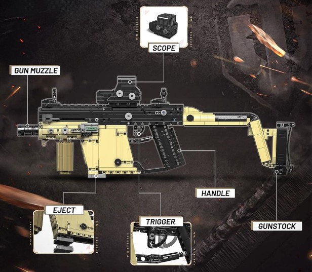 KLOCKI MOULD KING 14031 PISTOLET MASZYNOWY KRISS VECTOR | 1558 EL.