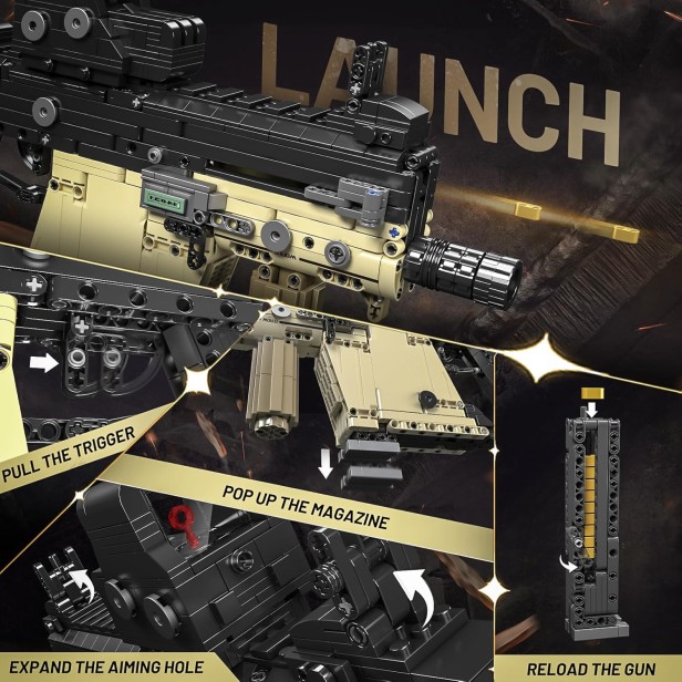 KLOCKI MOULD KING 14031 PISTOLET MASZYNOWY KRISS VECTOR | 1558 EL.