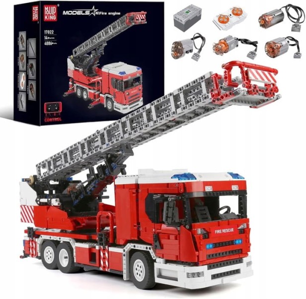 Klocki Mould King 17022 Wóz Strażacki Fire Engine | 4886 el.